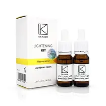 Відновлюючі краплі з ресвератролом для сяяння шкіри RESVERATROL DROPS LIGHTENING KIT Dr. Kadir 2 шт по 10 мл