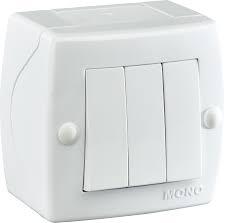 Вимикач трьохклавішний, Mono Electric, OCTANS IP 20 (білий)