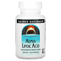 Натуральная добавка Source Naturals Alpha Lipoic Acid 300 mg, 60 капсул CN13551 SP