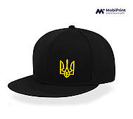 Кепка Snapback з принтом Герб України Чорний