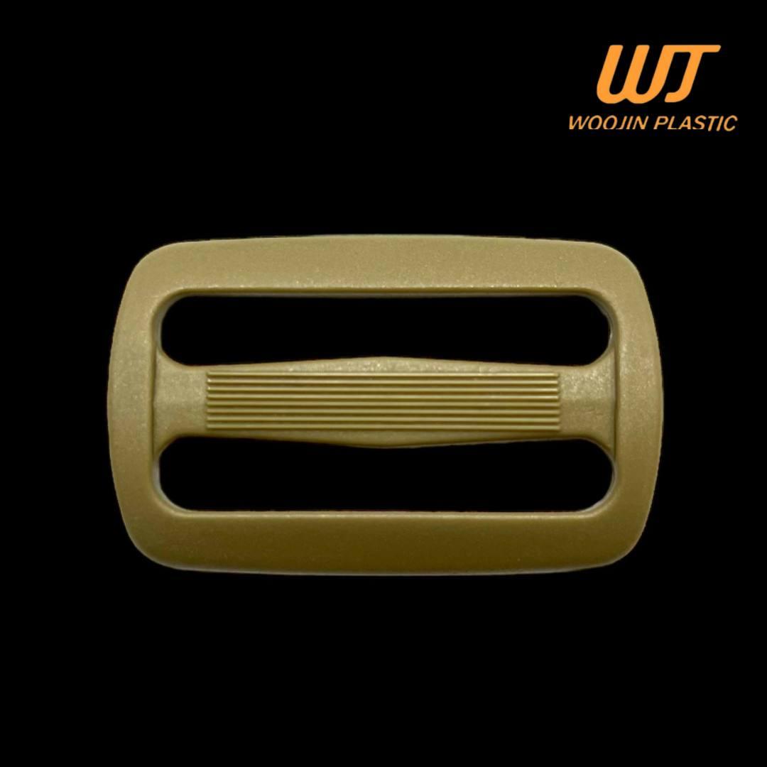 Рамка двохщелевка 50 мм перетяжка Sliplok WJ Woojin Plastic ацеталь, колір Тан