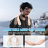 Портативний шийний вентилятор USB, безлопатевий шийний вентилятор на 6000 мА·год, фото 3