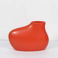 Ваза керамічна маленька 16 см для квітів Інтер'єрна А  Червона мат, фото 2