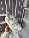 Кросівки жіночі Best Vak білі із сірим шкіряними повсякденними демісезонними спортивними, фото 9