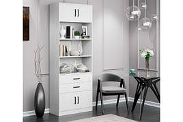 Шафа офісна, стелаж для офісу, етажерка ШОФ-12, колір Білий