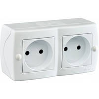Розетка 2-а без заземлення, Mono Electric, OCTANS IP 20(білий)