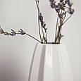Ваза керамічна маленька 13 см для квітів ANANAS Біла 13 см, фото 3