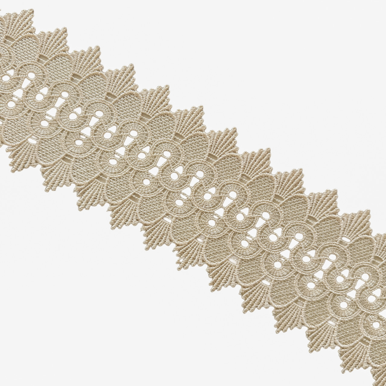 Мереживо макраме 9,0 см колір - молочний, фото 1