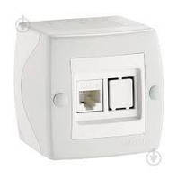 Розетка комп'ютерна (RJ45 CAT 6) , Mono Electric, OCTANS IP20 (білий)