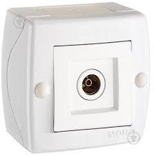 Розетка TV прохідна, Mono Electric, OCTANS IP 20 (білий)