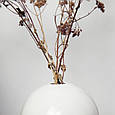 Ваза керамічна маленька 8 см для квітів SPHERE Біла, фото 2