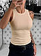 Жіноча трикотажна майка в рубчик (р. 42-46), фото 3