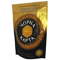 Кава Чорна Карта Gold розчинна 100 грам у м'якій упаковці