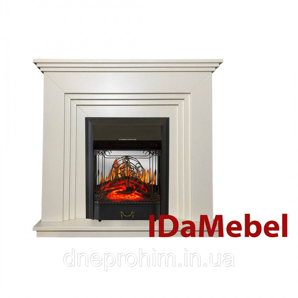 Камінокомплект IDaMebel Gloria Білий Majestic Black