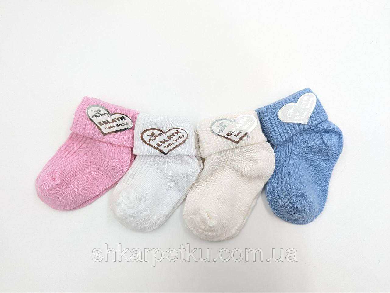 Шкарпетки для немовлят бавовна Eslayn для дівчаток і хлопчиків 0 років 12 шт в уп мікс кольорів