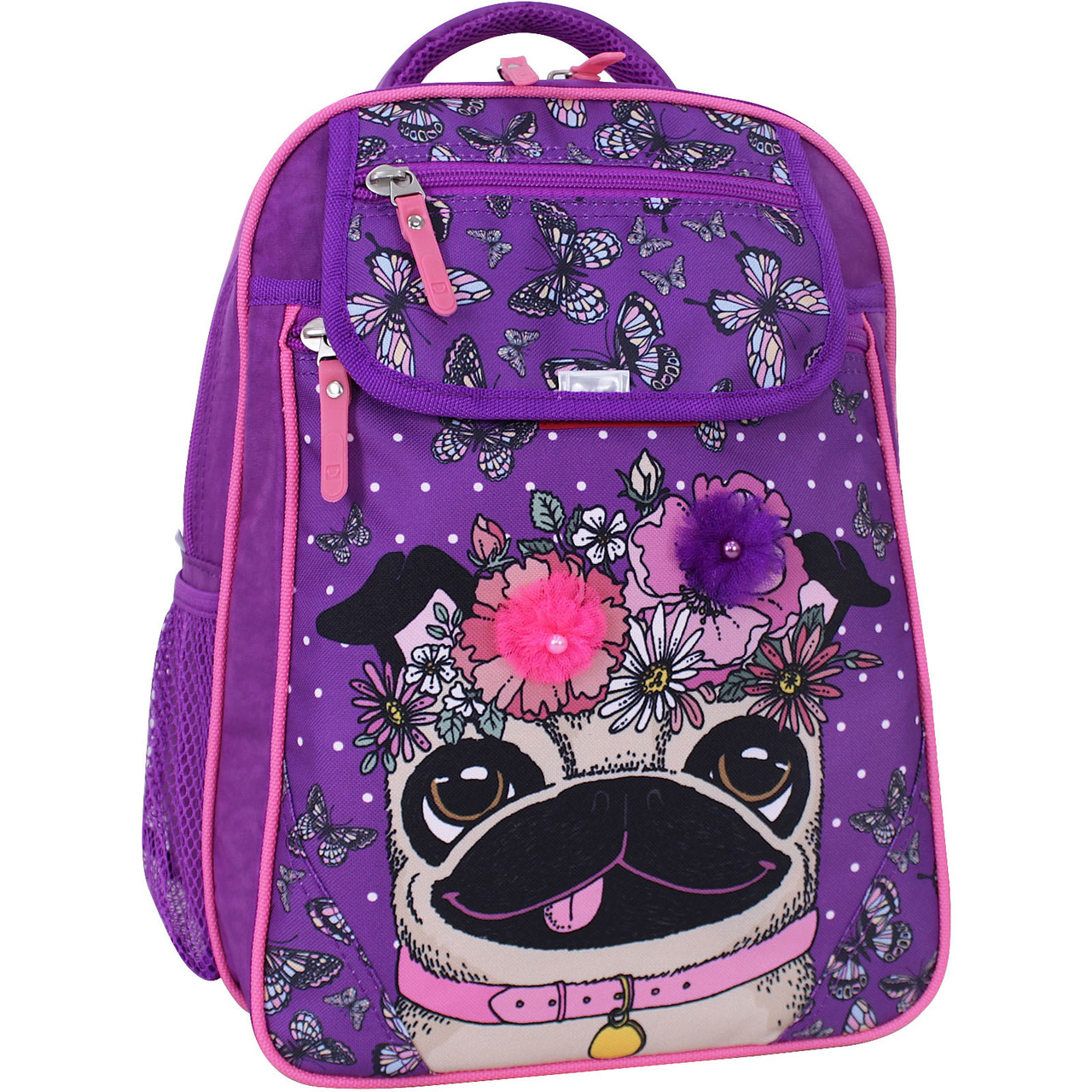 Рюкзак шкільний для дівчинки на 20 літрів Bagland Відмінник фіолетовий 890 (0058070)
