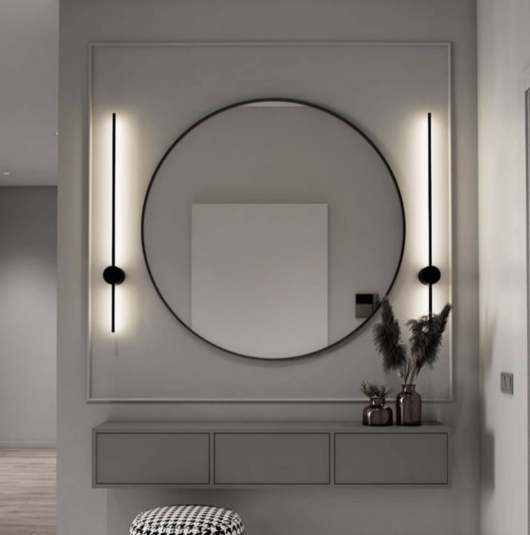 Сучасне лінійне бра в чорному кольорі довжиною 60 см WJ014/600 BK, фото 1