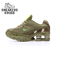 Мужские кроссовки Nike Shox Ride 2 Supreme Khaki Brown, Демисезонные кроссовки Найк Шокс х Суприм Хаки