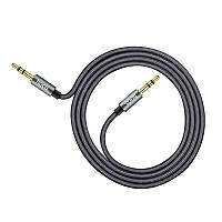 Аудио стерео кабель Hoco UPA03 3pin 3.5 мм на 3pin 3.5 мм 1 метр Серый TP, код: 7685787