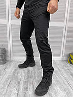 Весенние тактические мужские штаны Kord чёрные, прочные военные брюки рип-стоп чёрные армейские полиция летние