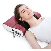 Массажная подушка для спины и шеи 3 режима работы MASSAGE CUSHION с подогревом De