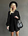 Молодіжне повсякденне коротке плаття, нарядне та зручне, А-силуету, чорне, фото 2