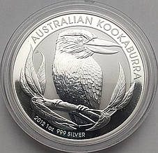 Срібна монета Кукабарра (Австралія) 2012, 1 долар 1 унція срібла 9999 проби