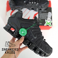 Мужские кроссовки Nike Air Max Shox TL Black, Демисезонные кроссовки Найк Еир Макс Шокс черные
