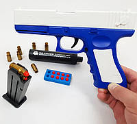 Игрушечный детский пистолет GLOCK с поролоновыми пулями, игрушечный глок с глушителем