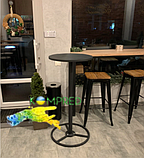 Стіл круглий металевий виносний 500х500х1100 мм Kompred OL479, фото 5