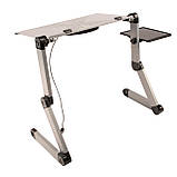 Столик трансформер для ноутбука з вентилятором, фото 2