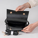 Жіноча сумка клатч через плече у 6-и кольорах. Чорний., фото 4