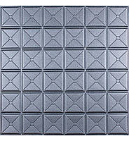 Самоклеющаяся декоративная 3D панель Loft Expert квадрат серебро 700x700x8 мм (177-8)
