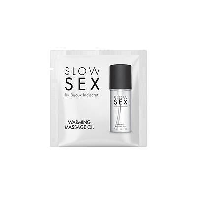 Пробник розігрівальної їстівної масажної олії Bijoux Indiscrets Slow Sex Warming massage oil