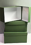 Набір прямокутних коробок з кришками(зелений), фото 2