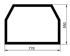 Скло криші JCB 520 827/30517-В