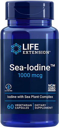 Йод Life Extension Sea Iodine 1000 mcg 60 veg caps, фото 1