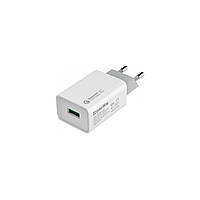 Зарядное устройство ColorWay 1USB Quick Charge 3.0 (18W) (CW-CHS013Q-WT)
