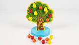 Дерев'яна іграшка Фруктовий сад C221 | Іграшковий набір для дітей Дерево з плодами яблук та груш, фото 2