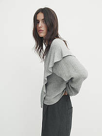 Massimo Dutti блуза бавовняна з воланами 5146/746 розм. М