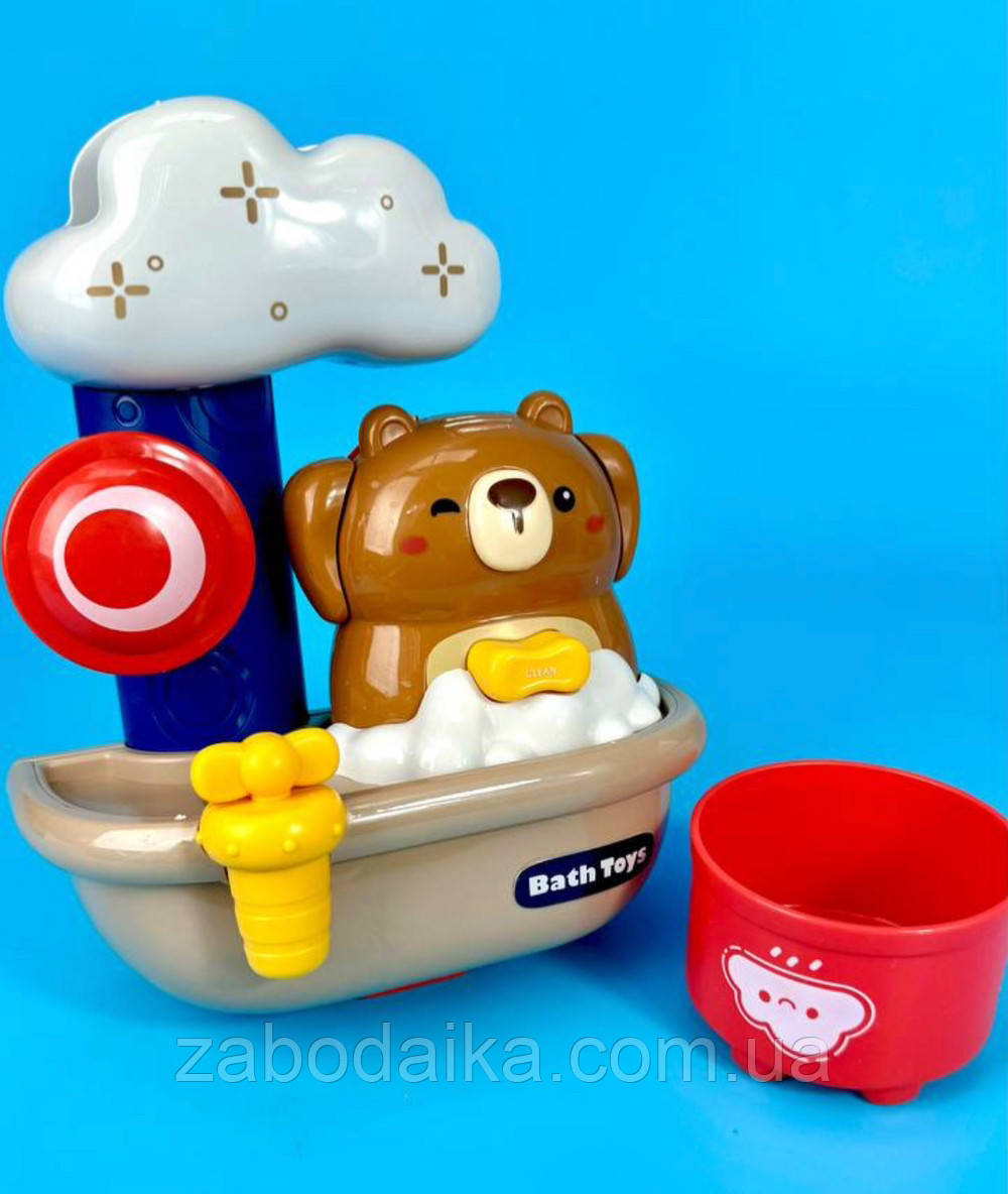 Гра для ванни купання механічний водяний млин генерує піну на присосках, фото 1
