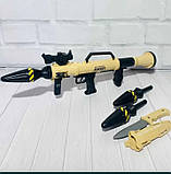 Іграшковий Гранатомет РПГ Базука Міномет із ракетами та ножами в комплекті, фото 2