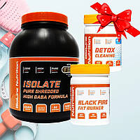 Ізолят WPC 83% BioLine Nutrition 1,5 кг. Смак Молочний коктейль + BLACK FIRE FAT BURNER + DETOX в подарунок