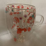Чашка термостійка з подвійним дном і декором 350 мл, фото 2