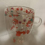 Чашка термостійка з подвійним дном і декором 350 мл, фото 3