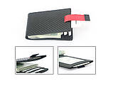 Шкфряний зажим для грошей Leather Collection (2772) carbon, фото 5