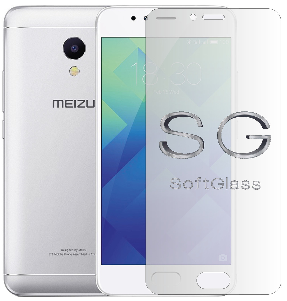 М'яке скло для Meizu M5s на екран поліуретанове SoftGlass
