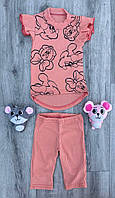 Детский набор комплект костюм на лето футболка и шорты86-92