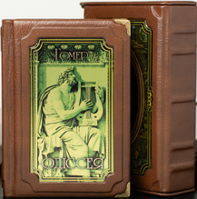 Книга "Одіссея" Гомер у шкіряній палітурці та подарунковому футлярі українською мовою