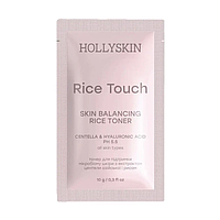 Hollyskin, Тонер для поддержания микробиому кожи с экстрактом центели и риса, Rice touch, 10 мл